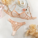 Elegant Beige Veil - Lingerie Set