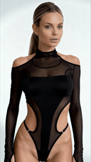 Cut Black Aura - Lingerie Set